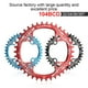 thumbnail image 3 of Platos anchos y estrechos redondos 36T Toystoory CNC rueda de cadena bicicleta montaña 4 agujeros Rojo 38T, 3 of 6