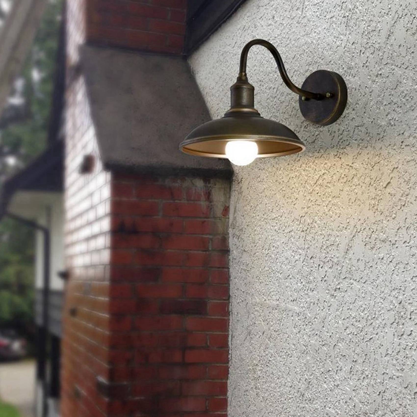 2X LED Gooseneck Barn Light Outdoor Wall Lamp Front Porch Farmhouse Fixture Garden Lights