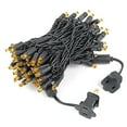 thumbnail image 2 of Novelty Lights 100 Light LED Christmas Mini Light Set, Outdoor Lighting Party Patio String Lights, Orange, Black Wire, 34 Feet, 2 of 4
