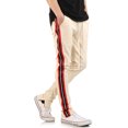 thumbnail image 2 of Ma Croix Mens Premium Hip Hop Skinny Fit Taped Stripe Track Pants, 2 of 6