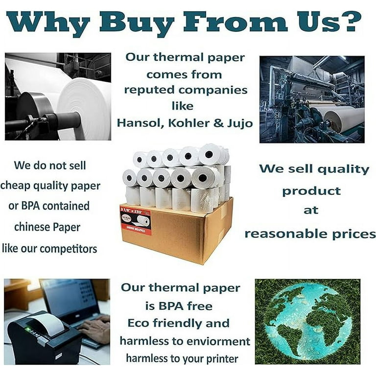 Rotolo Di Carta Per Ricevute Vonlyst 3 1/8 X 230 Per Registratore Di Cassa Square E Sistema Pos Square Collegato Alla Stampante Termica Star Micr~p128008968 - Foto 8