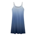 thumbnail image 4 of Vestido de playa sin mangas plisado de verano para mujer: corte en A, tirantes ajustables, tejido fluido, adecuado para vacaciones y uso informal., 4 of 4