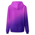 thumbnail image 4 of VANLOFE Long Sleeve Fashion Gradient Color Women's Sweater for Winter All-match Winter Pullover Hoodie for Women Daily Pullover Hoodie Young Sweater L Purple, 4 of 4