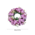 thumbnail image 3 of Leodye 1PCS Wildflower Wreath Candle Holders Multi-Flower Style Artificial Floral Ornament for Wedding Home Living Room Photo Props -7.87in, 3 of 6