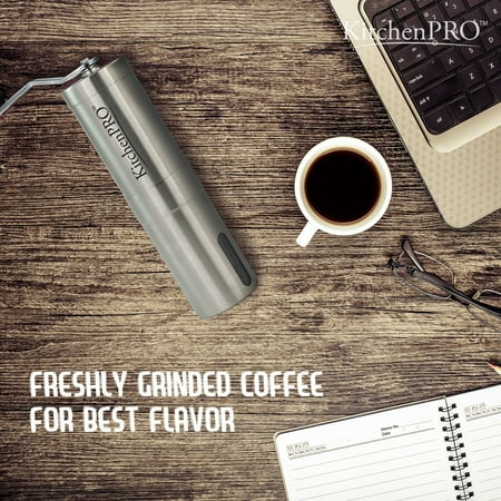 Kitchenpro Manual Premium Stainless Coffee Grinder With Adjule Kitchenpro Manual Premium Stainless Coffee Grinder With Adjule Ceramic Conical Burr Mill Aeropress Compatible