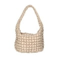 thumbnail image 2 of No Boundaries Women's Oversized Quilted Hobo Bag, Khaki, 2 of 5