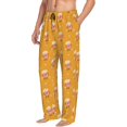 thumbnail image 2 of Uemuo Cute Popcorn Pattern Men's Wide Leg Palazzo Lounge Pants with Pockets Light Weight Loose Comfy Casual Pajama Pants-XX-Large, 2 of 9