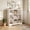 White, variant on Homieasy 9 Cube Storage Organizer with Charging Station, 41'' Tall Wooden Cube Bookcase for Living Room, Bedroom, Brown Oak