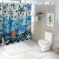 thumbnail image 7 of Chilfamy  Shower Curtain Eco-Friendly Waterproof Bathroom Curtains Ocean Theme Semi Translucent Shower Curtain Liners with Rustproof Grommets(Starfish and Seashells) White, 7 of 7