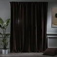 thumbnail image 4 of 3S BROTHERS Solid Linen Look Curtains Drapes Home Decorative Set of 2 Panels Linen Window Curtains Hanging Back Tap & Rod Pocket Nursery Room Bedroom Office - Brown 52"x95" Each, 4 of 7
