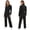 Black, variant on Womens Coveralls Stretchy Long Sleeves Work Jumpsuit Overalls Casual Comfy Classic Workwear Uniforms White 3XL