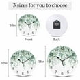thumbnail image 6 of Wall Clock Sage Green Eucalyptus Clocks PVC Silent Non-Ticking Battery Operated Decorative Watercolor Leaves Round Clock for Home Living Room Kitchen Bedroom Office School Wall Decor 10 Inch, 6 of 9