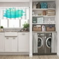 thumbnail image 3 of LALILO Kitchen Curtain Valance Watercolor Stain White Card Rod Pocket Window Curtain 52"x 18" Set of 2, 3 of 7