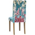 thumbnail image 4 of RYLABLUE Let It Snow Winter Stretch Chair Cover Protector Seat Slipcover for Dining Room Hotel Wedding Party Set of 4, 4 of 5