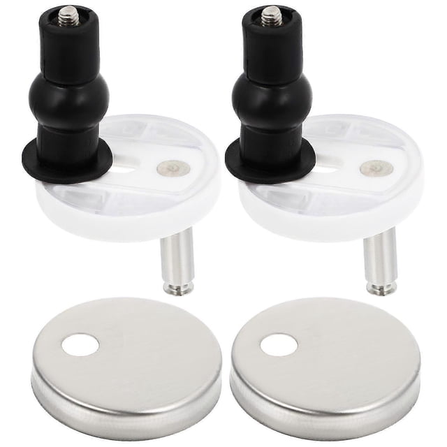 Toilet Seat Hinges and Screws Kit - Durable Stainless Steel Replacement Hinge Fittings for Standard Toilet Seats