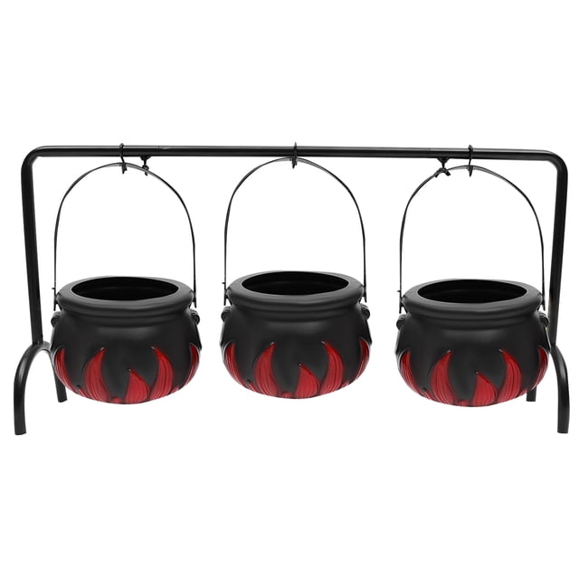 1 juego de Halloween Candy Bucket Witch Cauldron Kettle Halloween Candy Container Fiesta de recipiente