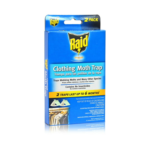 Raid Clothing Moth Trap, 2 Pack Traps Moths Using Glue Pads - Walmart.com