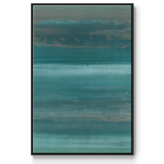 Stars & Shores I Framed Premium Gallery Wrapped Canvas - Ready to Hang - 17 x 25 - Black Floating Frame