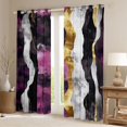 thumbnail image 2 of jejeloiu Modern Graffiti Geometric Curtains Pack of 2 (42x84 Each),Vintage Waves Lines Curtains Blackout For Adults, 2 of 6