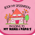 thumbnail image 4 of Inktastic Book My Reservation I'm Going to My Nana and Papa's- House Boys or Girls Baby Bib, 4 of 4