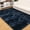 Tie-dye Navy, variant on Hasoo 8' x 10' Large Area Rug High-Pile Plush Shag Rug Perfect for Living Rooms, Bedrooms, Dining Rooms, Black