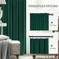thumbnail image 2 of Dark Green 52 X 96 Velvet Curtains for Bedroom & Living Room, Thermal Insulated Light Filtering Drapes, Noise Reducing Rod Pocket Window Treatments, 2 Panels, 2 of 5
