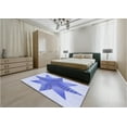 thumbnail image 5 of Ahgly Company Machine Washable Indoor Square Transitional Heavenly Blue Area Rugs, 6' Square, 5 of 7