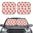 thumbnail image 6 of Lsque Hand Drawn Watermelon 2 PCS Windshield Sun Shade | CarFoldable Window Covers | Car Accessories Reflect UV for Universal Cars SUV Truck | Small, 6 of 7