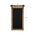 thumbnail image 3 of DecMode Brown Wood Chalkboard Sign Wall Decor with Barn Door Inspired Top, 3 of 14