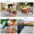 thumbnail image 3 of VUNATE Outdoor Rug Carpet 10'x14' Waterproof Reversible Patio Rug Portable Modern Abstract Indoor Outdoor Rug Plastic Straw Rug for RV Camping Garden Picnic Deck Backyard Porch Decor Gray and White, 3 of 6