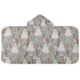 thumbnail image 5 of Yayeee Kids Hooded Towel with Hand Pockets Beach Soft Absorbent Bath Wrap 50 x 23.5 inch, Gray Cartoon Ghost, 5 of 5