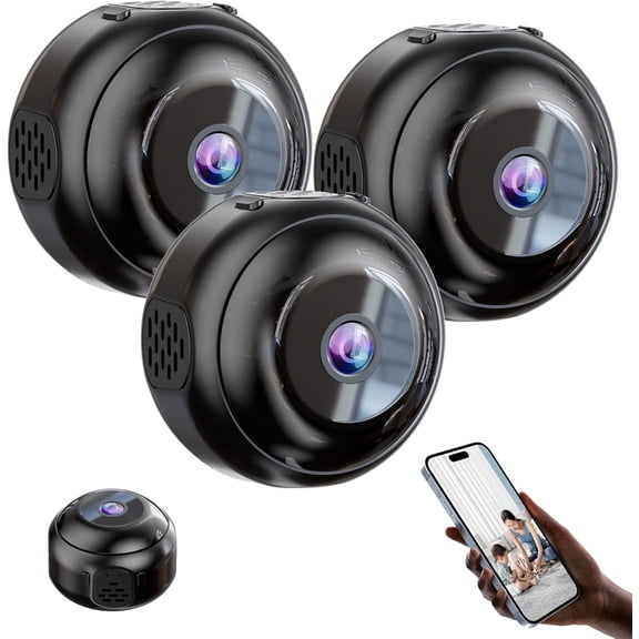 Hidden Camera HD Night Vision No Wifi or Electricity Required, Security Mini Camera Wifi Camera, Tiny and Installs in 1 Second, Remote Real-Time Viewing, HD 1080p Indoor/Outdoor Night Vision Cam