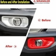 thumbnail image 6 of Car Front Fog Lamp Light Cover Trim Frame Decor Red For Jeep Wrangler JL JT 18+, 6 of 9