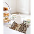 thumbnail image 4 of Brown Beige Kitchen Dish Towels for Drying Dishes Set of 3, Rustic Farmhouse Dog Paw Vintage Waffle Weave Microfiber Hand Tea Bathroom Towels Quick Dry & Absorbent Towel 12x12, 4 of 7