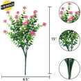thumbnail image 3 of 6 Bundles Pink Eucalyptus Camellia Artificial Flowers Outdoor Plastic Plants Decor, 3 of 6