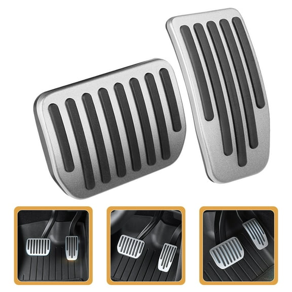 STOBOK 2Pcs Aluminum Pedal Pads Anti Skid Design for Driving Vehicle