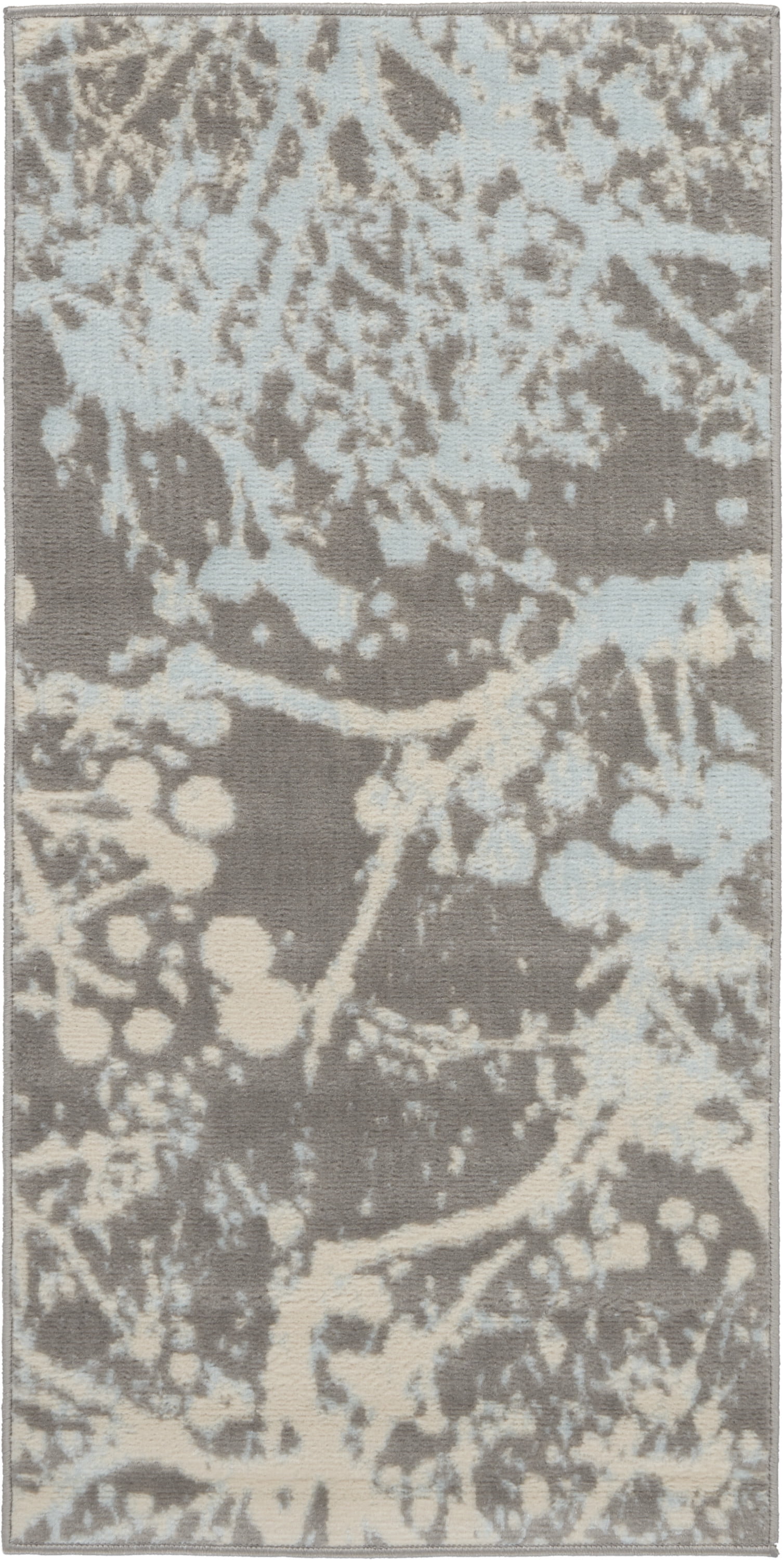 Nourison Bliss Modern Botanical Grey 2' x 4' Area Rug, (2' x 4')