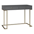 thumbnail image 3 of UrbanPro Contemporary Wood Computer Desk in Graphite Gray/Gold, 3 of 6