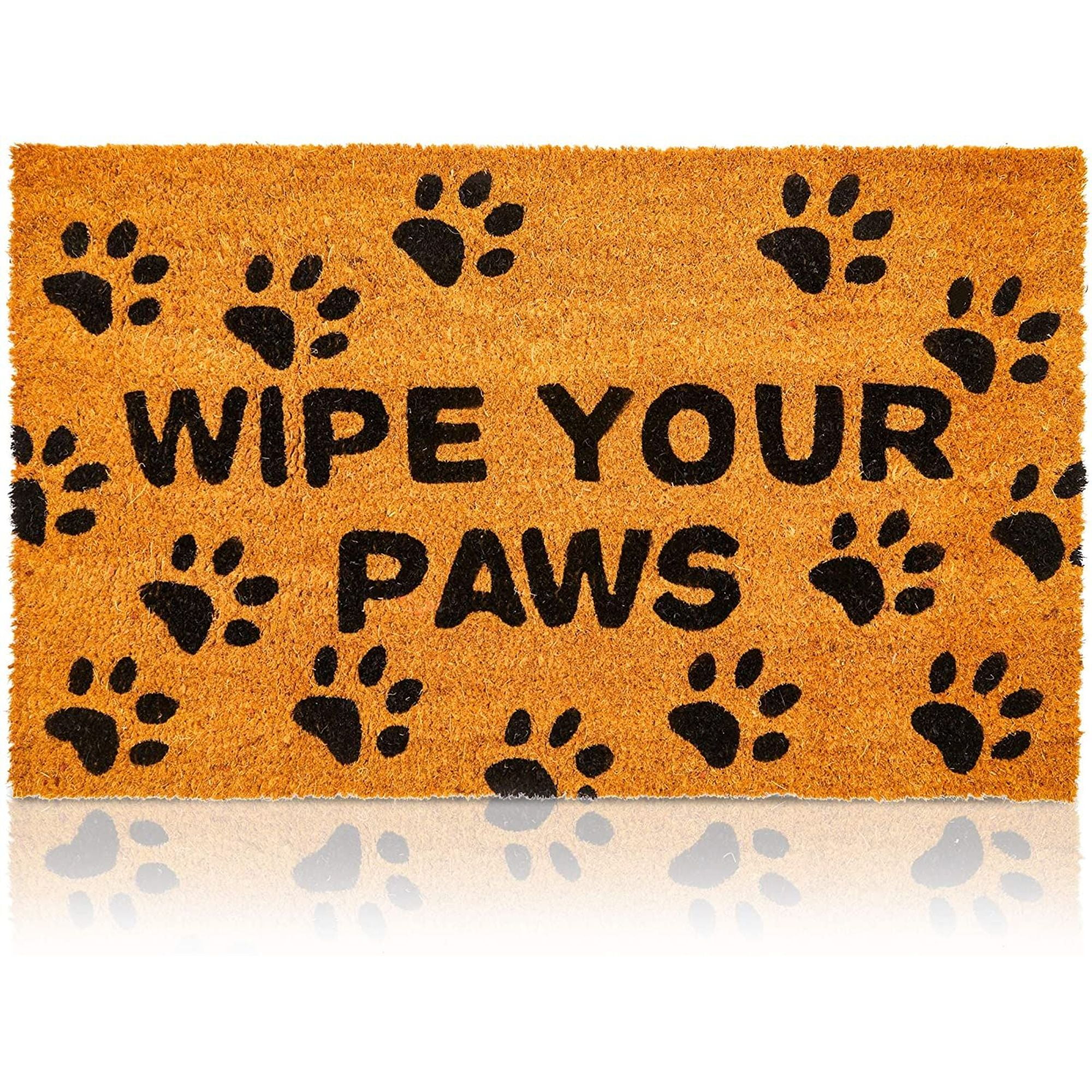 Wipe Your Paws Natural Coir Door Mat 17"x30" Front Doormat Non Slip Rug for Home