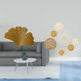 thumbnail image 2 of Elegante Escultura De Pared De Ratán Ginkgo Para Sala De Estar, Oficina, Hotel, Comedor, Restaurante, Casa De Campo, Salón De Té, Pasillo, Dormitorio, Porche, Cafetería, 2 of 8