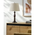 thumbnail image 5 of Livabliss Kauri Modern Accent Table Lamp, 22-inch, Dark Brown with Beige Shade, 5 of 6