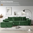 thumbnail image 5 of Kelyda 104'' Modular L-Shaped Sectional Sofa, Modern Memory Foam Deep Seat Corduroy Boneless Cloud Couch Green, 5 of 8