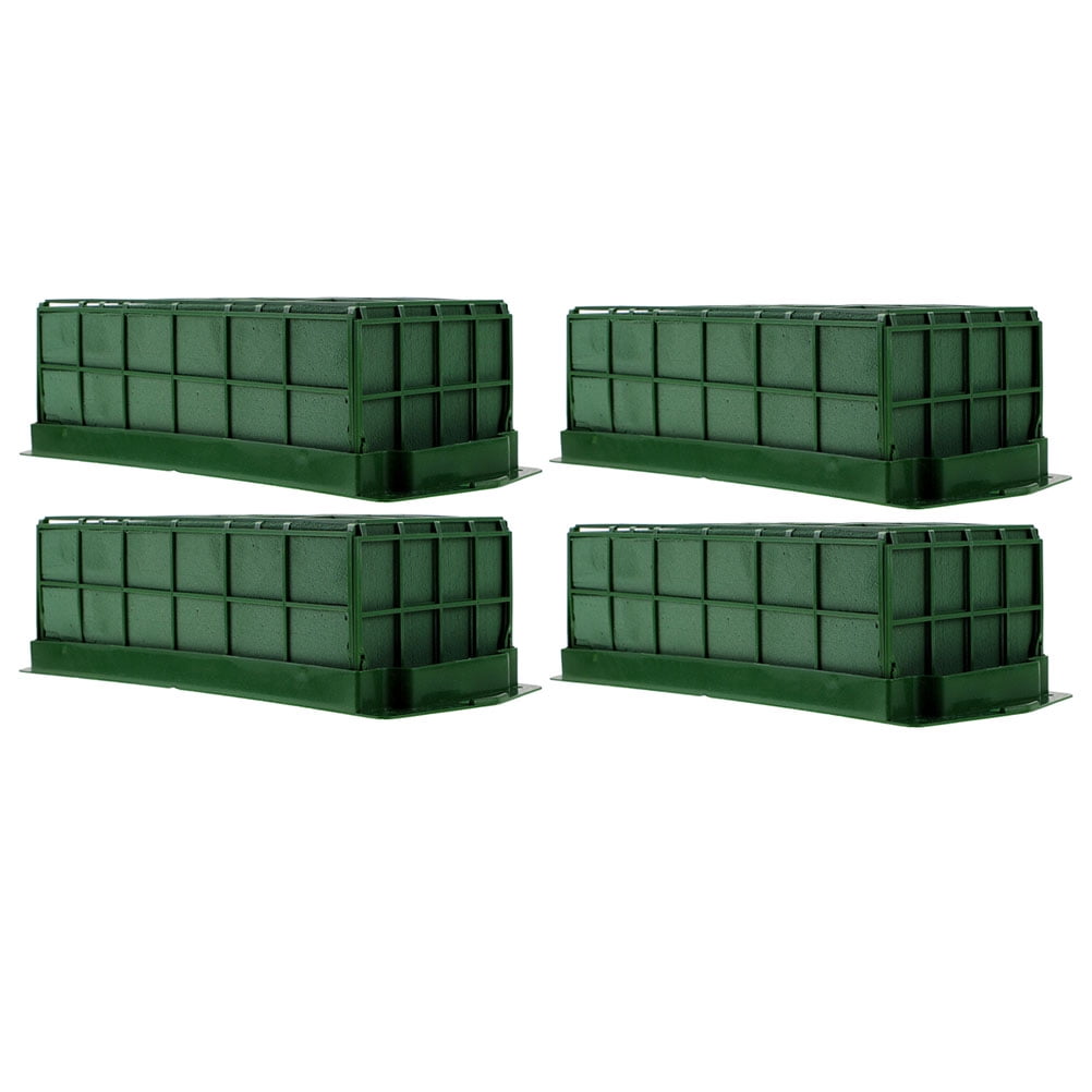 NIYANGLE Flower Arrangement Tools Floral Foam Cage Green Flower Arrangement Beginners 4Pcs