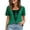 Army Green, variant on Summer Tops for Women 2 in 1 Color Block Square Neck Blouses Printed Short Sleeve Beach Vacation T Shirts Size S to 3XL