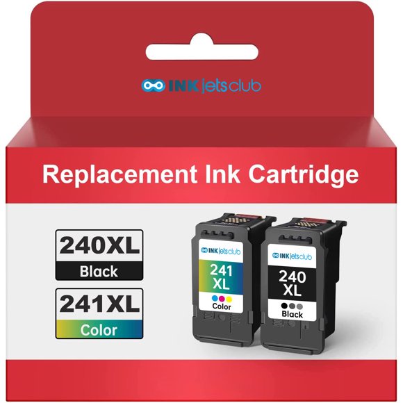 Canon PG-240 and CL-241 High Yield Ink Cartridges Pack. Works with PIXMA MG2120, MG2140, MG2220, MG3120, MG3122, MG3222, MG3500, MG3520 Printers.