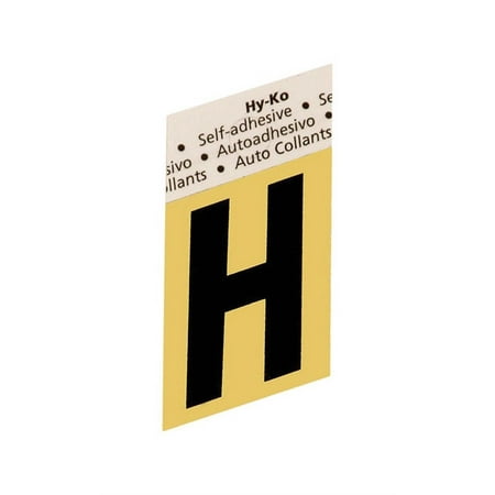 UPC 084100002645 product image for Hy-Ko Aluminum Letter H Black Self-Adhesive 1-1/2  Pack of 10 | upcitemdb.com