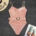 thumbnail image 6 of Huowey Women Tie Knot Swimsuits Ruched Swimwear Halter Bathing Suit Beach Vacation Swim Wear Honeymoon Cruise Trendy Wear, 6 of 8