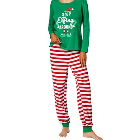 

Christmas Family Holiday Pajamas Matching Sets Print Christmas Top Sleepwear Set