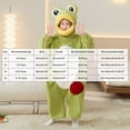 thumbnail image 4 of UYYX Frog Onesie Kids 3D Frog Hooded Fleece Onesie Color Dot Belly Plush Jumpsuit Warm Windproof Winter Loungewear(Green,9-10 Years), 4 of 9