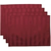Canopy Ottoman Stripe 4pk Placemats New Red